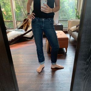 Hudson Bacara Crop Straight Cuffed Jeans Size 28